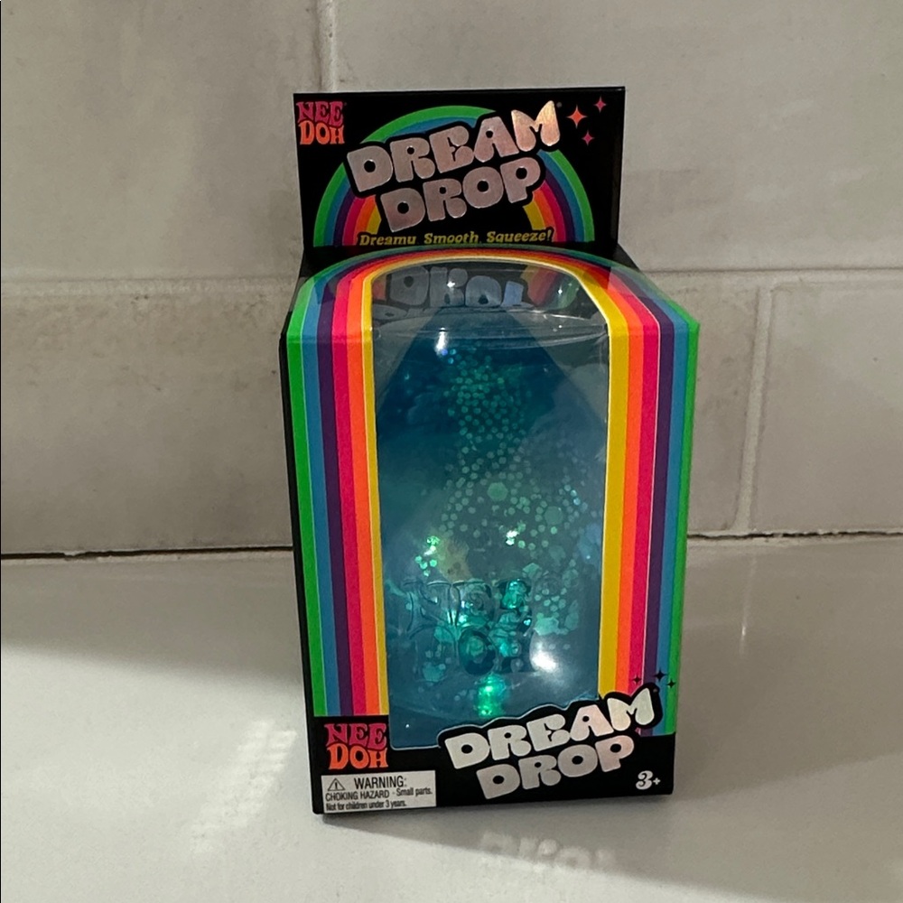 Needoh Dream Drop Glitter BLUE Squishy toy Viral 🔥Fast ship Tear drop Authentic